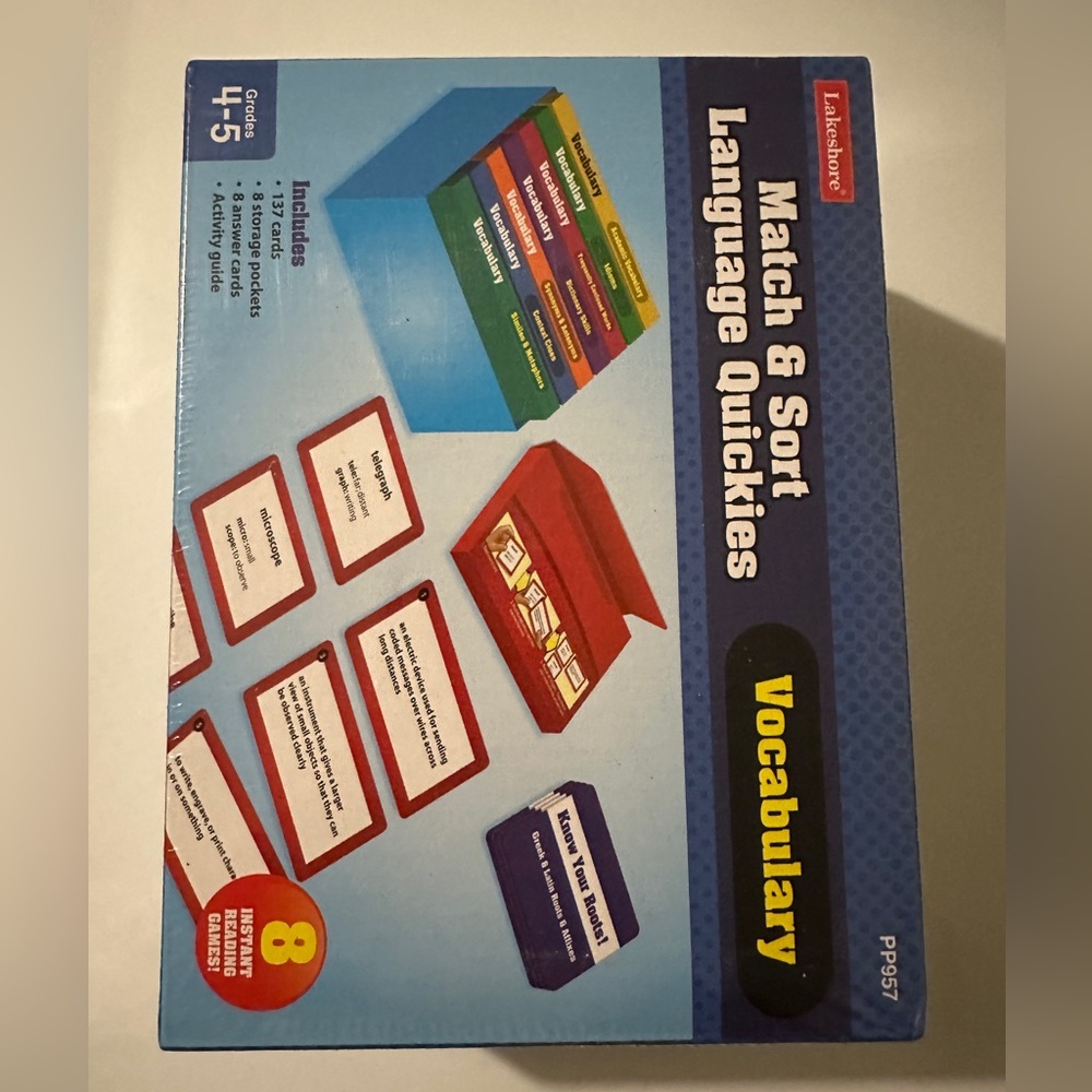Lakeshore Match & Sort Language Quickies Literature Cards Games Grades 4-5 New